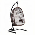 Hanging rattan chair with cushion for indoor and outdoor use 100 x 80 x 120cm