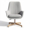 Mid-century modern armchair with fabric upholstery and wooden base 70 x 70 x 100cm